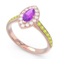 Halo Pave Marquise Nauka Ring