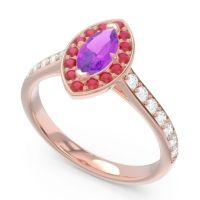 Halo Pave Marquise Nauka Ring