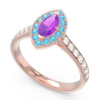 Halo Pave Marquise Nauka Ring