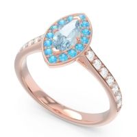 Halo Pave Marquise Nauka Ring