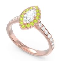 Halo Pave Marquise Nauka Ring