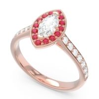 Halo Pave Marquise Nauka Ring