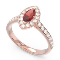 Halo Pave Marquise Nauka Ring