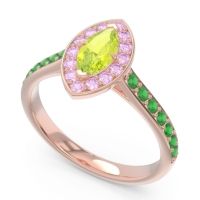 Halo Pave Marquise Nauka Ring