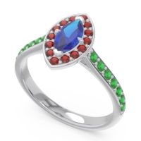 Halo Pave Marquise Nauka Ring