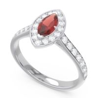 Halo Pave Marquise Nauka Ring