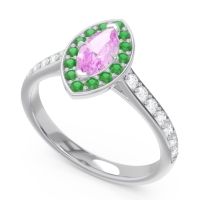 Halo Pave Marquise Nauka Ring