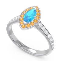 Halo Pave Marquise Nauka Ring