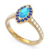 Halo Pave Marquise Nauka Ring