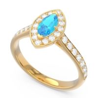 Halo Pave Marquise Nauka Ring