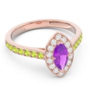 Halo Pave Marquise Nauka Ring