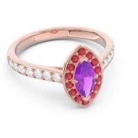 Halo Pave Marquise Nauka Ring
