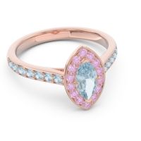 Halo Pave Marquise Nauka Ring
