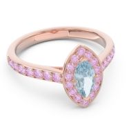 Halo Pave Marquise Nauka Ring