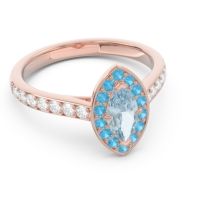 Halo Pave Marquise Nauka Ring