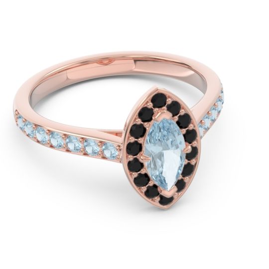 Halo Pave Marquise Nauka Ring