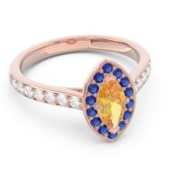 Halo Pave Marquise Nauka Ring