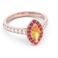 Halo Pave Marquise Nauka Ring