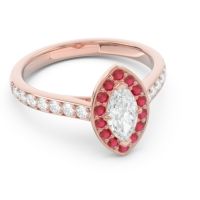 Halo Pave Marquise Nauka Ring