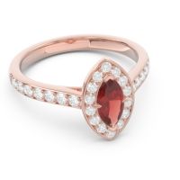 Halo Pave Marquise Nauka Ring