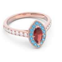 Halo Pave Marquise Nauka Ring