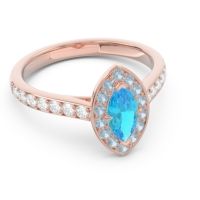 Halo Pave Marquise Nauka Ring