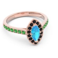 Halo Pave Marquise Nauka Ring