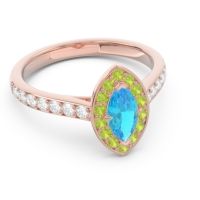 Halo Pave Marquise Nauka Ring