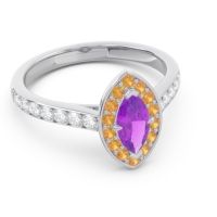 Halo Pave Marquise Nauka Ring