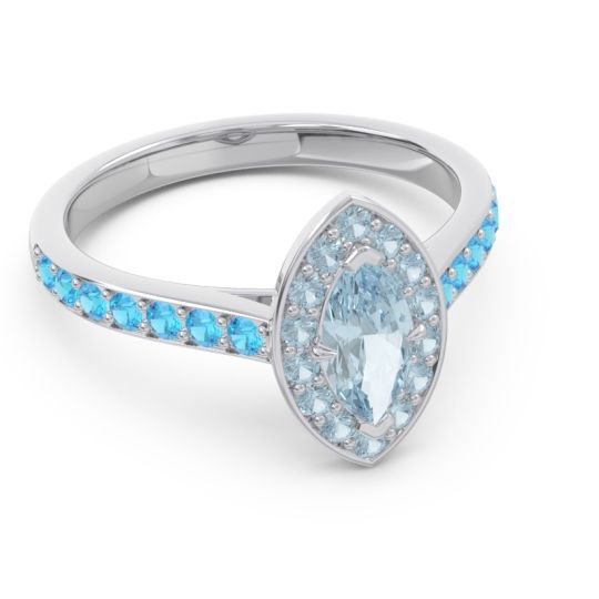 Halo Pave Marquise Nauka Ring