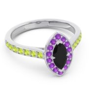 Halo Pave Marquise Nauka Ring