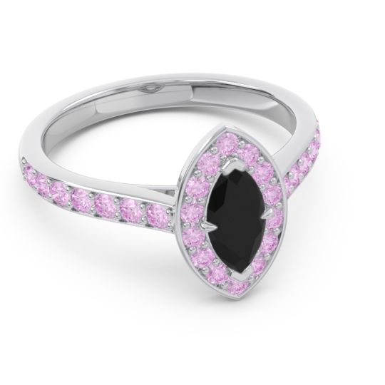 Halo Pave Marquise Nauka Ring
