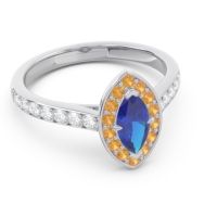 Halo Pave Marquise Nauka Ring