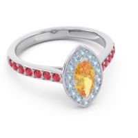 Halo Pave Marquise Nauka Ring