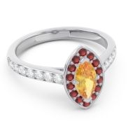 Halo Pave Marquise Nauka Ring