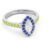 Halo Pave Marquise Nauka Ring