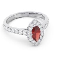 Halo Pave Marquise Nauka Ring