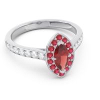 Halo Pave Marquise Nauka Ring