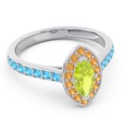 Halo Pave Marquise Nauka Ring