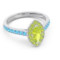 Halo Pave Marquise Nauka Ring