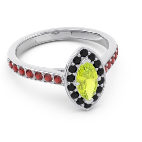 Halo Pave Marquise Nauka Ring