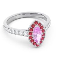 Halo Pave Marquise Nauka Ring