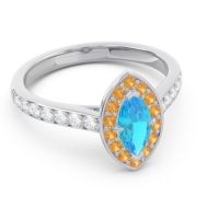 Halo Pave Marquise Nauka Ring
