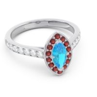 Halo Pave Marquise Nauka Ring