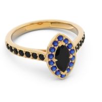 Halo Pave Marquise Nauka Ring