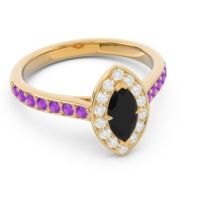 Halo Pave Marquise Nauka Ring