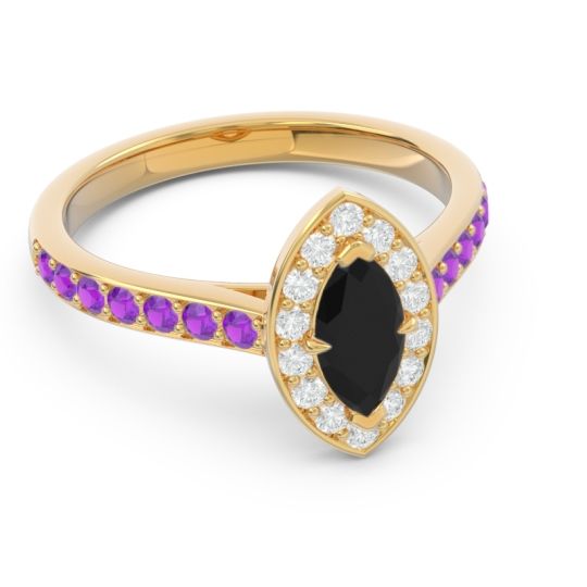 Halo Pave Marquise Nauka Ring