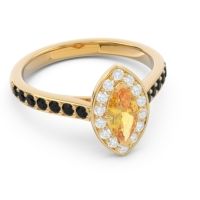 Halo Pave Marquise Nauka Ring