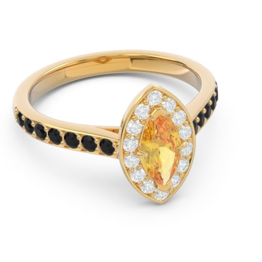 Halo Pave Marquise Nauka Ring