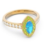 Halo Pave Marquise Nauka Ring